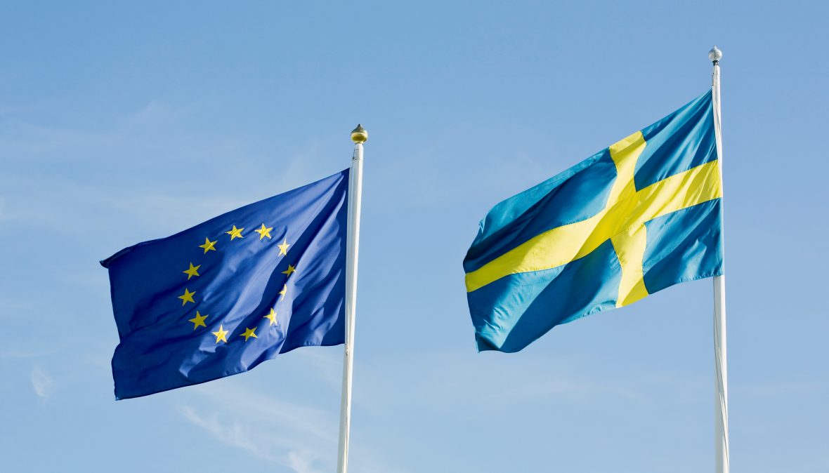 EU:s och Sveriges flaggor