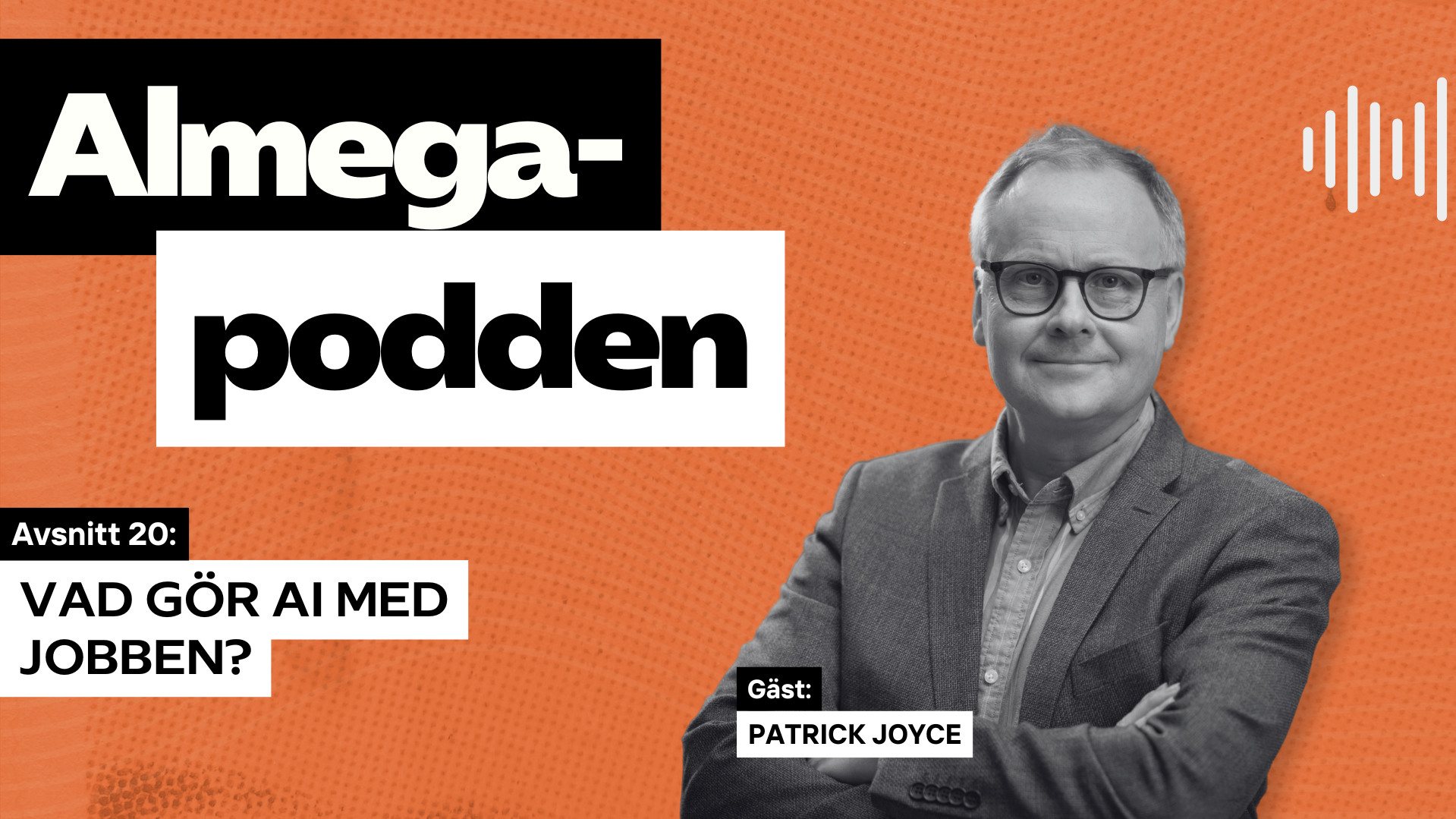 Patrick Joyce i Almegapodden 20 om AI och jobben i tjänstesektorn.