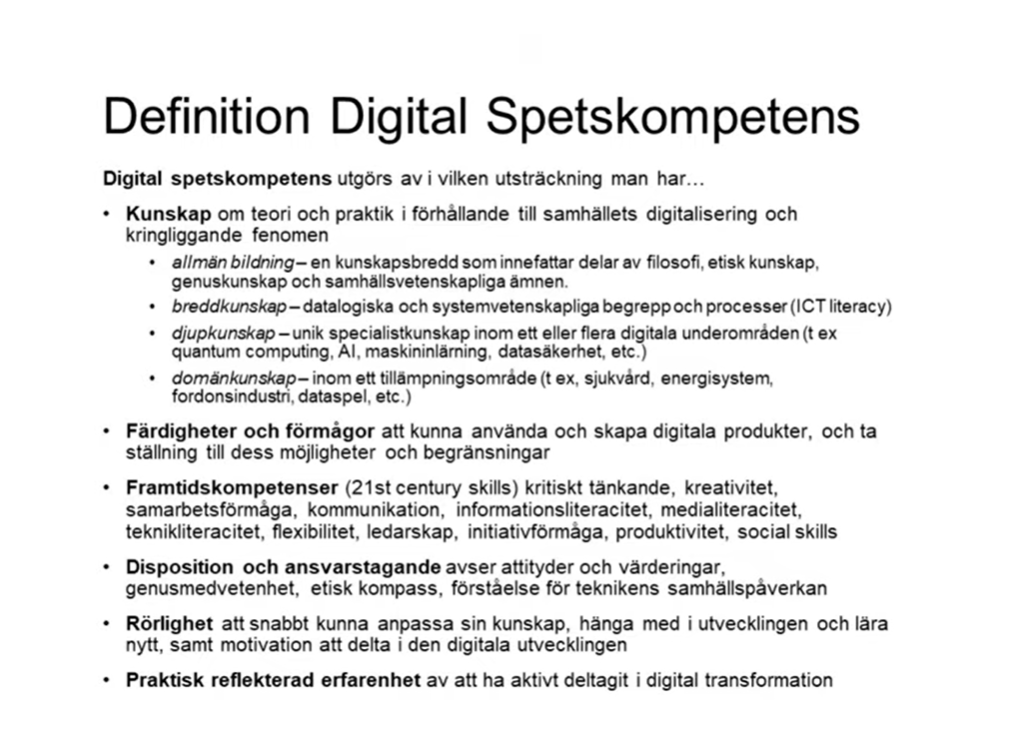 Definition Digital Spetskompetens